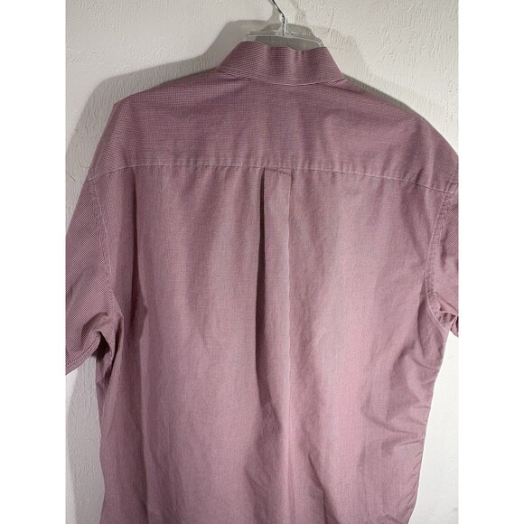 Jos A Banks Men’s Large Traveler Classic Tartan Red Button Down Cotton Shirt - Picture 6 of 7